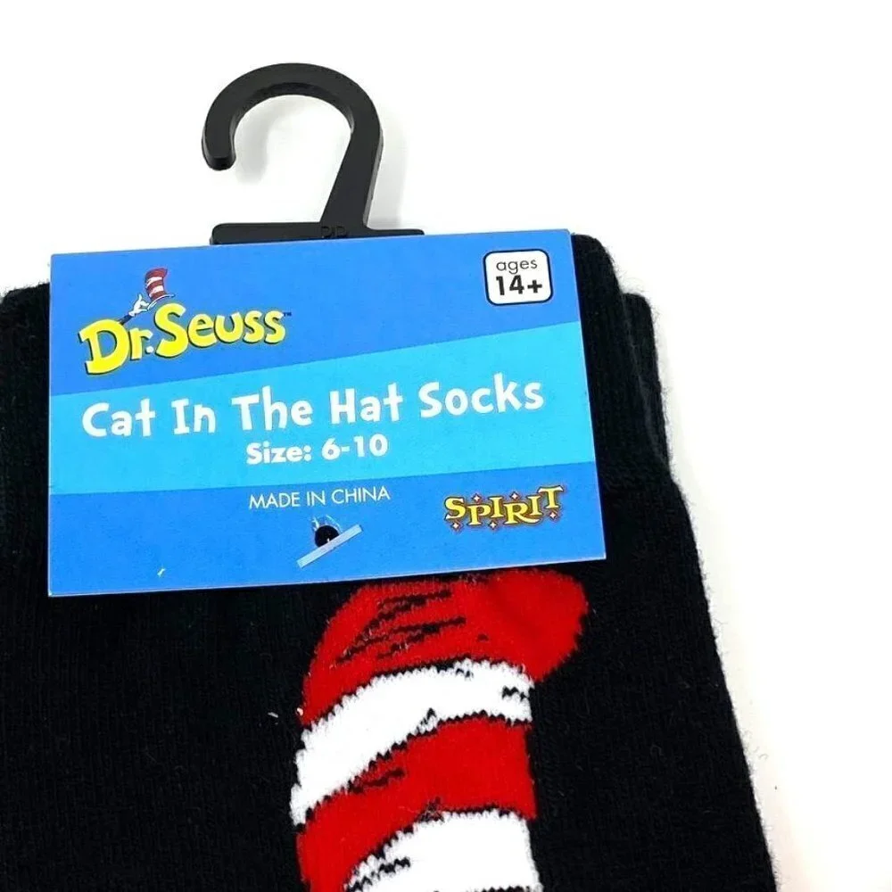Dr. Seuss Red Cat in the Hat Knee High Socks